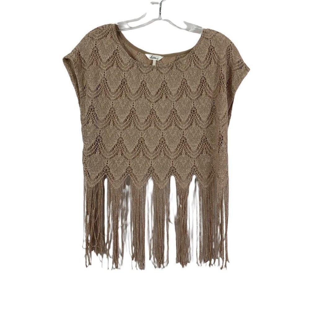Kirra Women's Crop Knitted Fringed Top